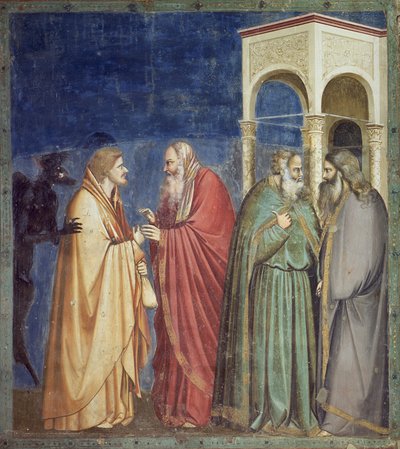 The Payment of Judas, c.1305 by Giotto di Bondone